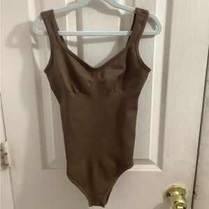 Brown Women Bodysuit One Piece Size Small